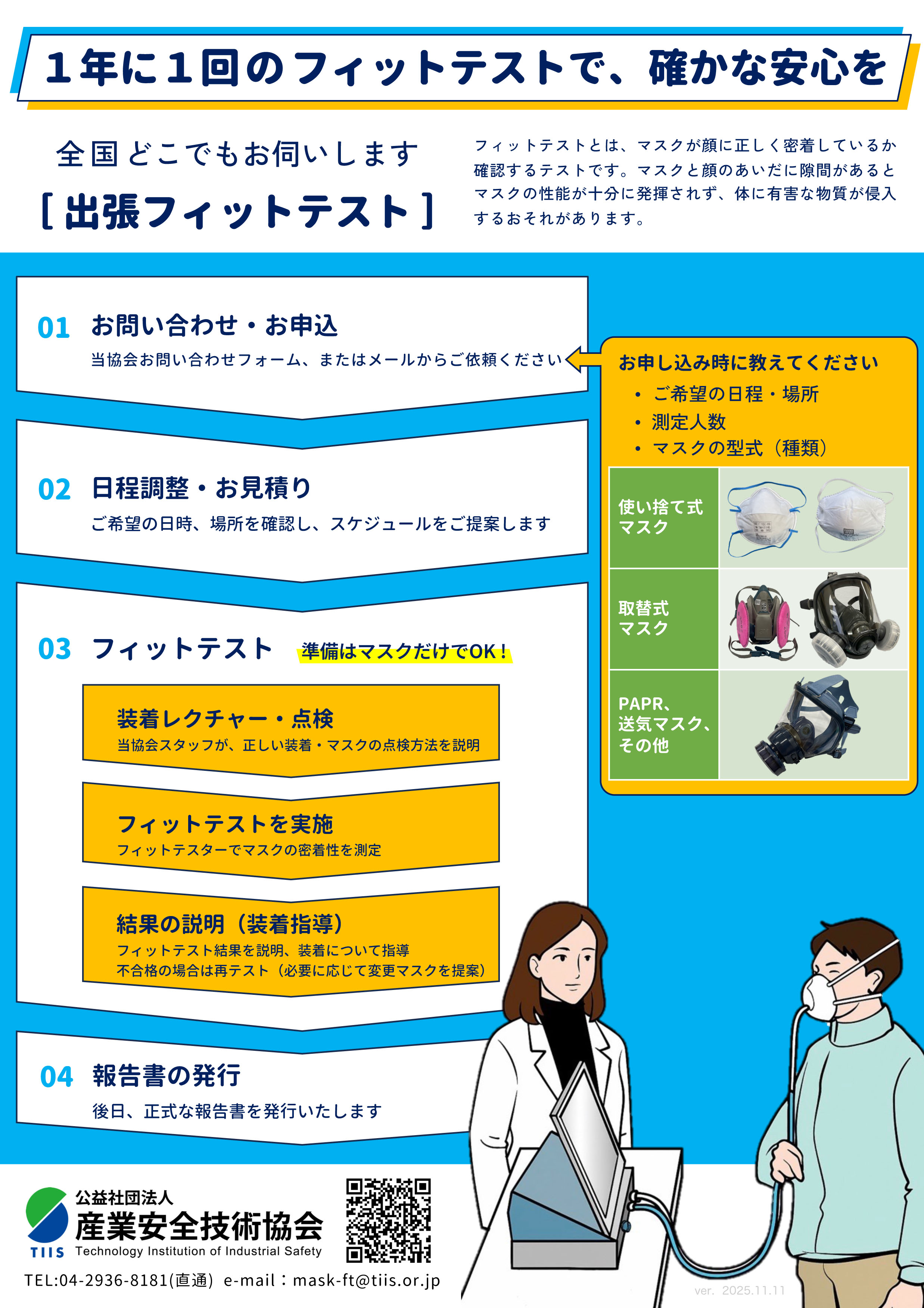 フィットテスト実施のご案内